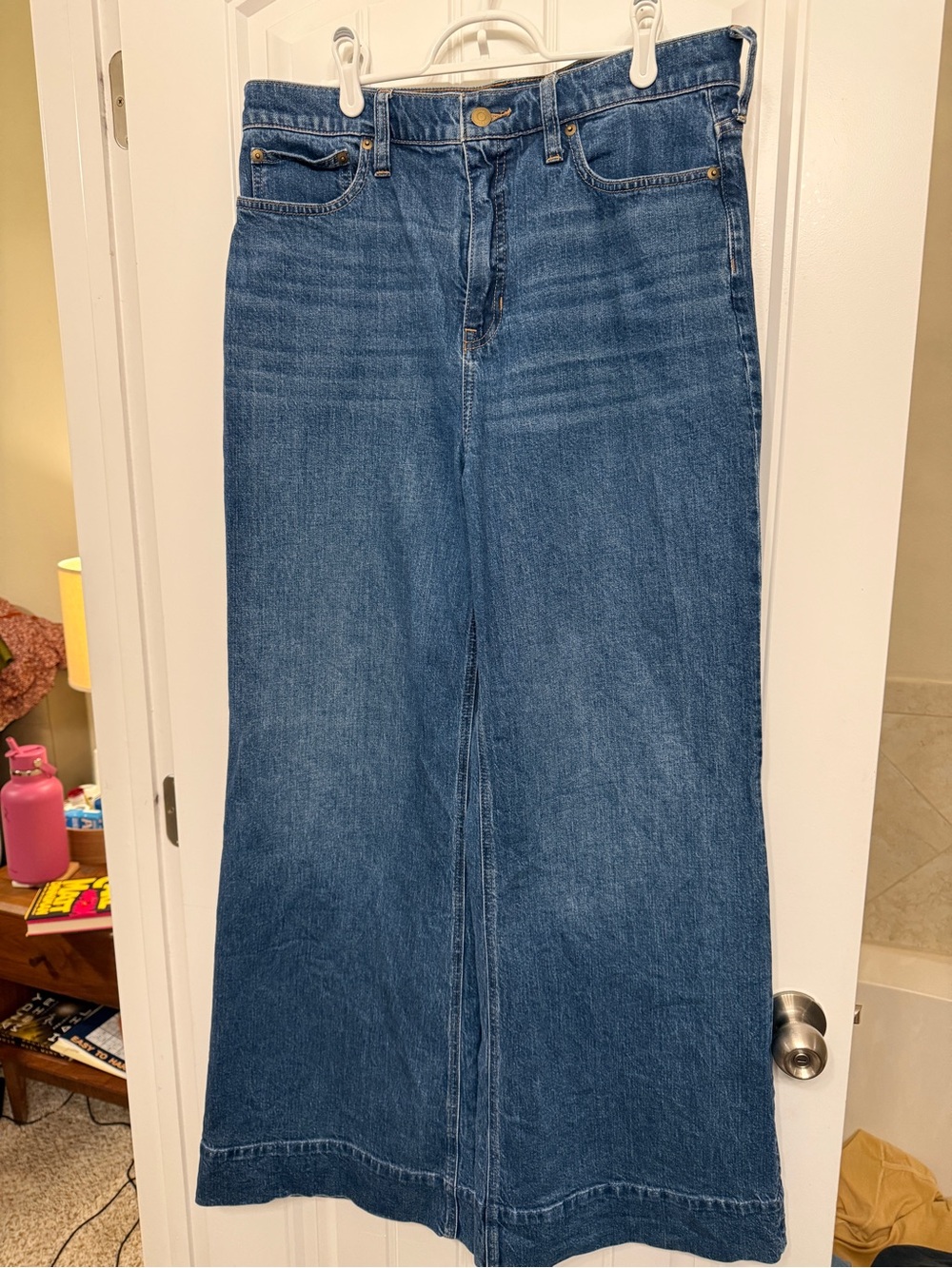 J. Crew Blue Denim Wide-Leg Jeans